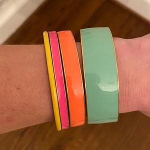 J.Crew Enamel & Gold Bangles